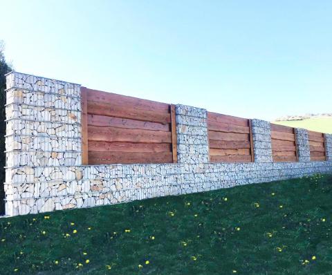 fa gabion kerítés