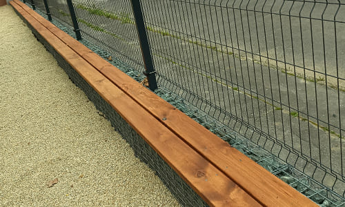 Gabion mint lábazati elem